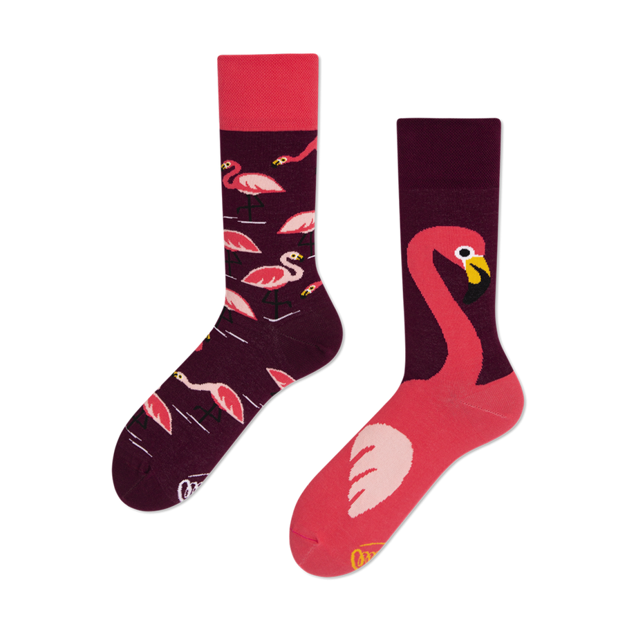 Many Mornings Chaussettes Pink Flamingo  