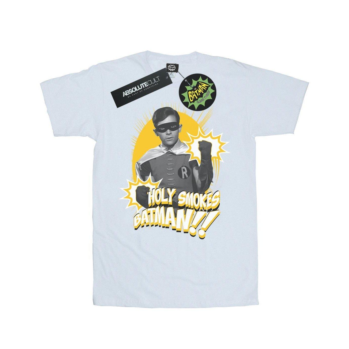 Image of Batman Tv Series Robin Holy Smokes Tshirt Damen Weiss S