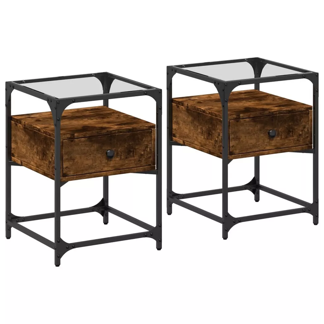 VidaXL - Table de chevet bois d'ingénierie, One Size, Marron