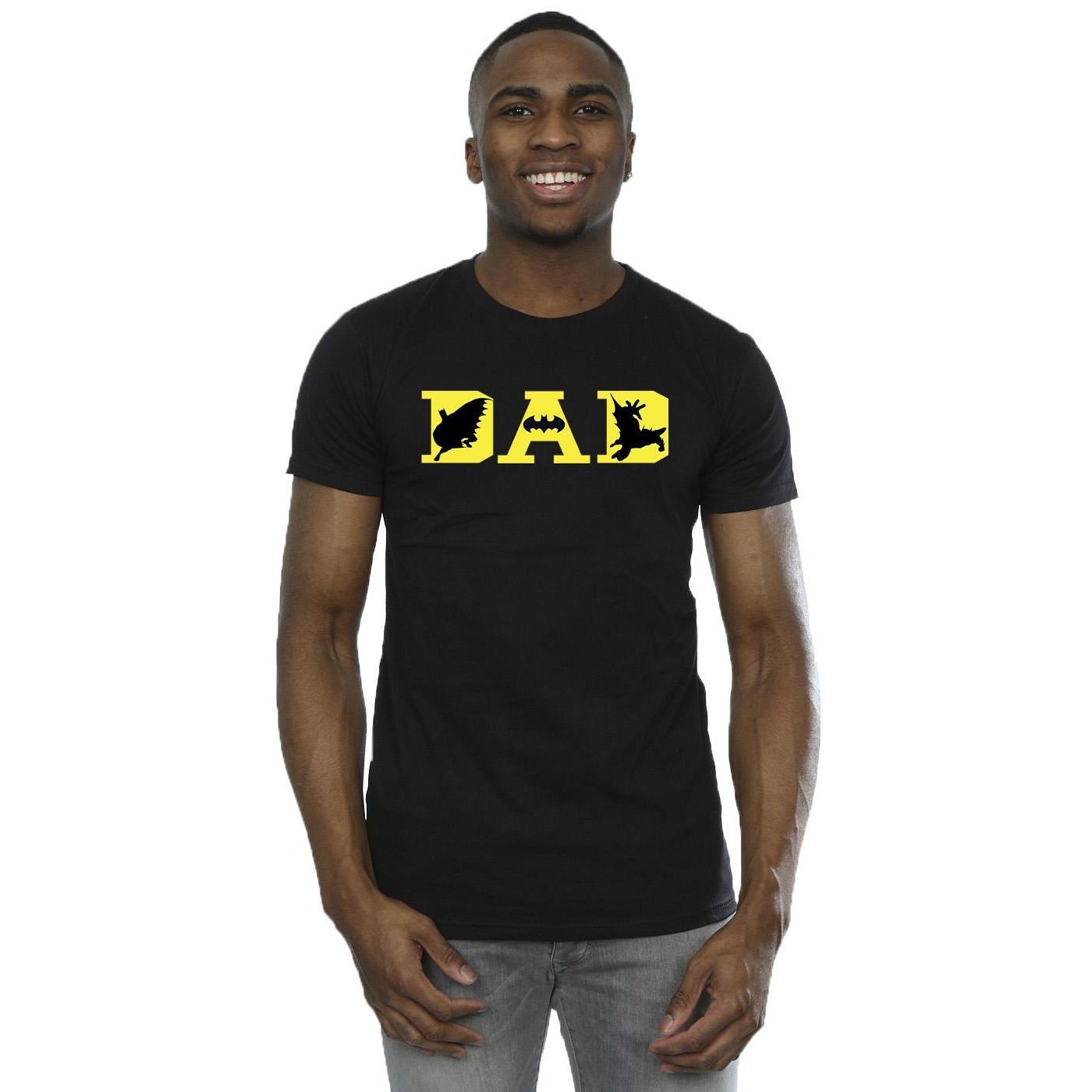 DC COMICS  Tshirt DAD WITH BAT ICONS 