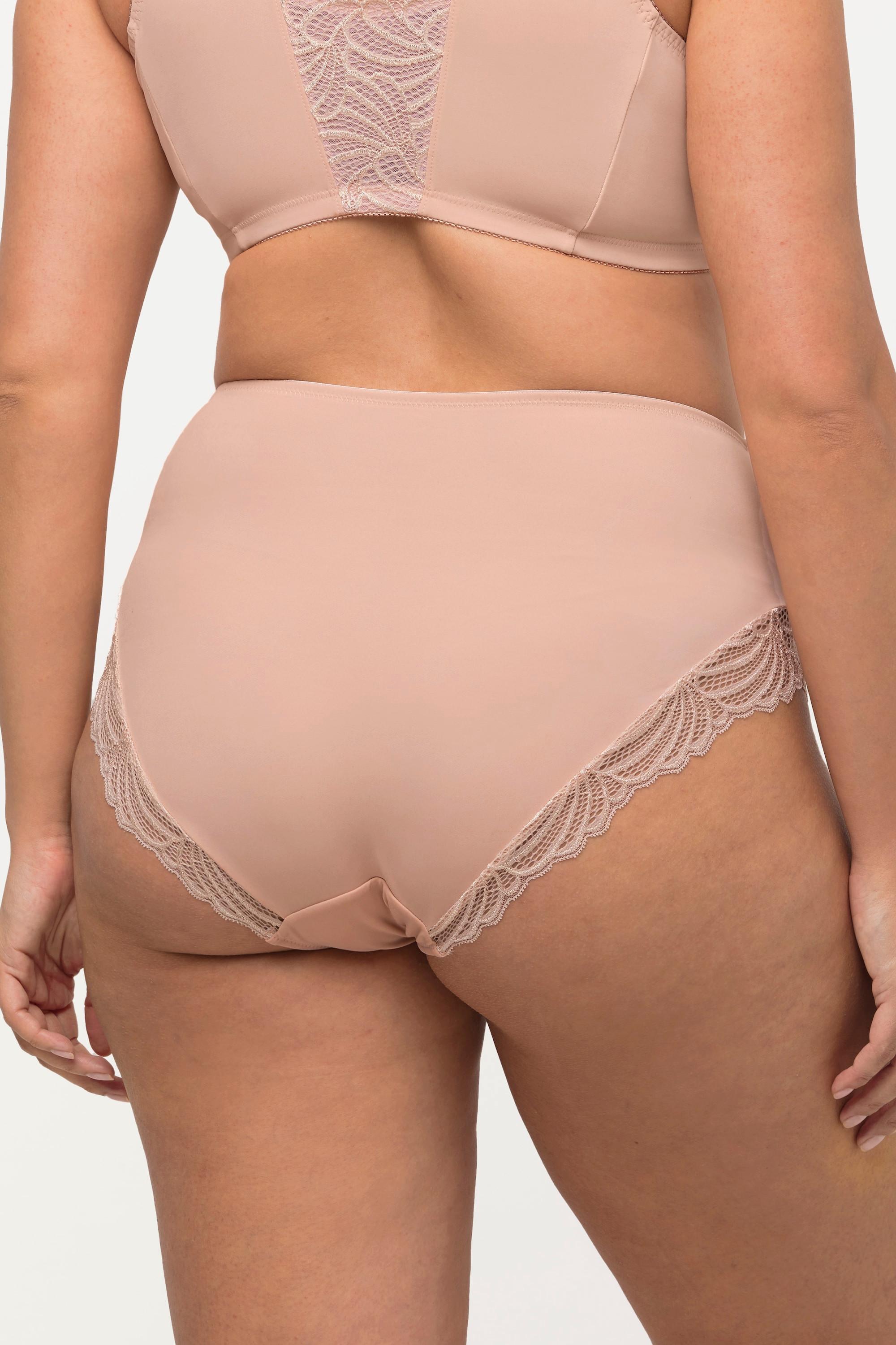 Ulla Popken  Culotte midi, dentelle transparente sur le côté 