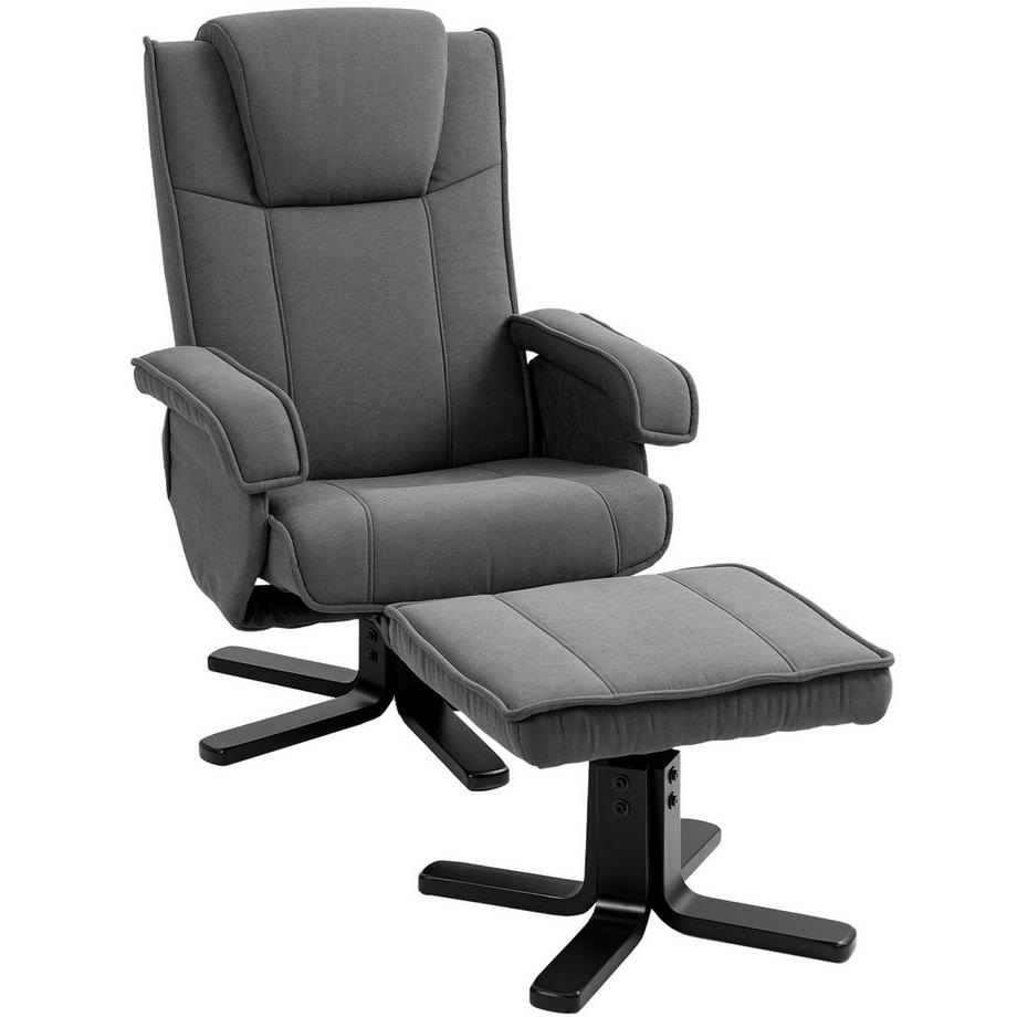 Fauteuil relaxant avec tabouret