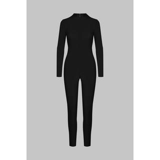 MAISON CLOSE  Catsuit A Maniche Lunghe Con Schiena Trasparente - Nuit Fauve 