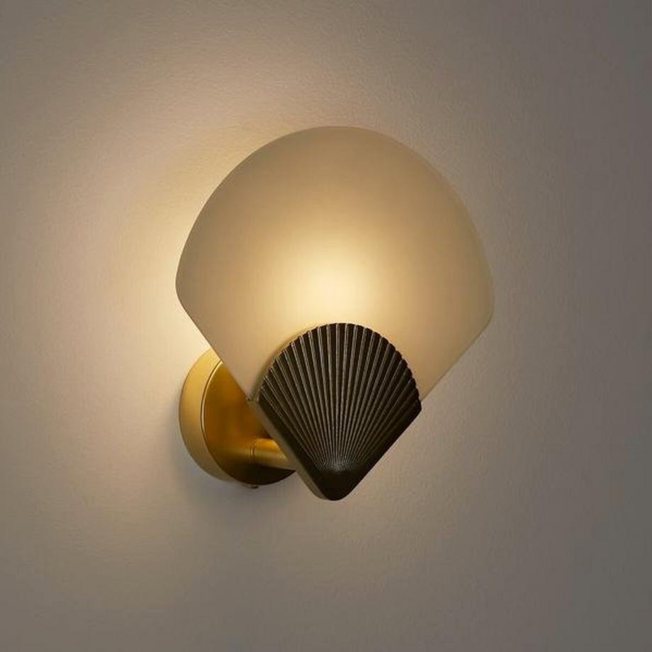 La Redoute Intérieurs Applique laiton et verre opaline  