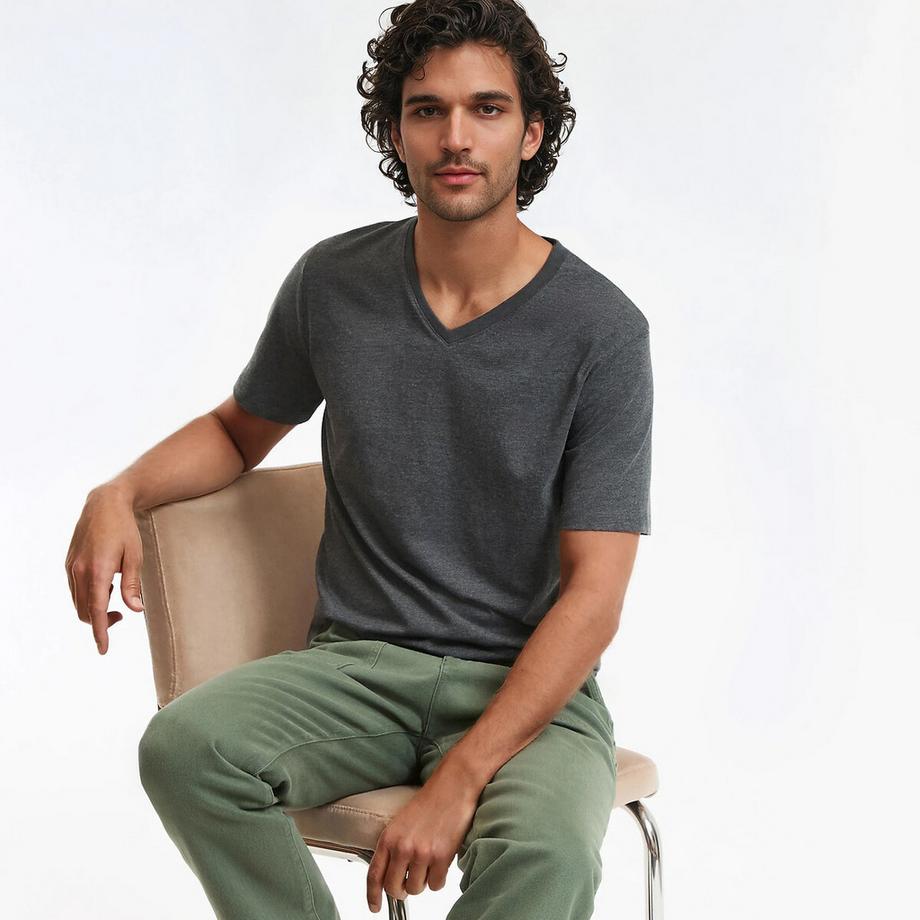 La Redoute Collections T-Shirt Col V Manches Courtes  