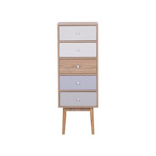 Beliani Commode à 5 tiroirs en MDF Traditionnel FOLEY  