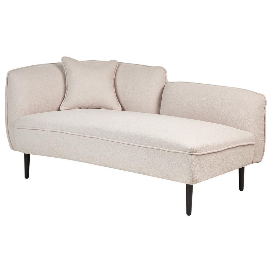 Beliani Linksseitige Chaiselongue aus Bouclé  CHEVANNES  