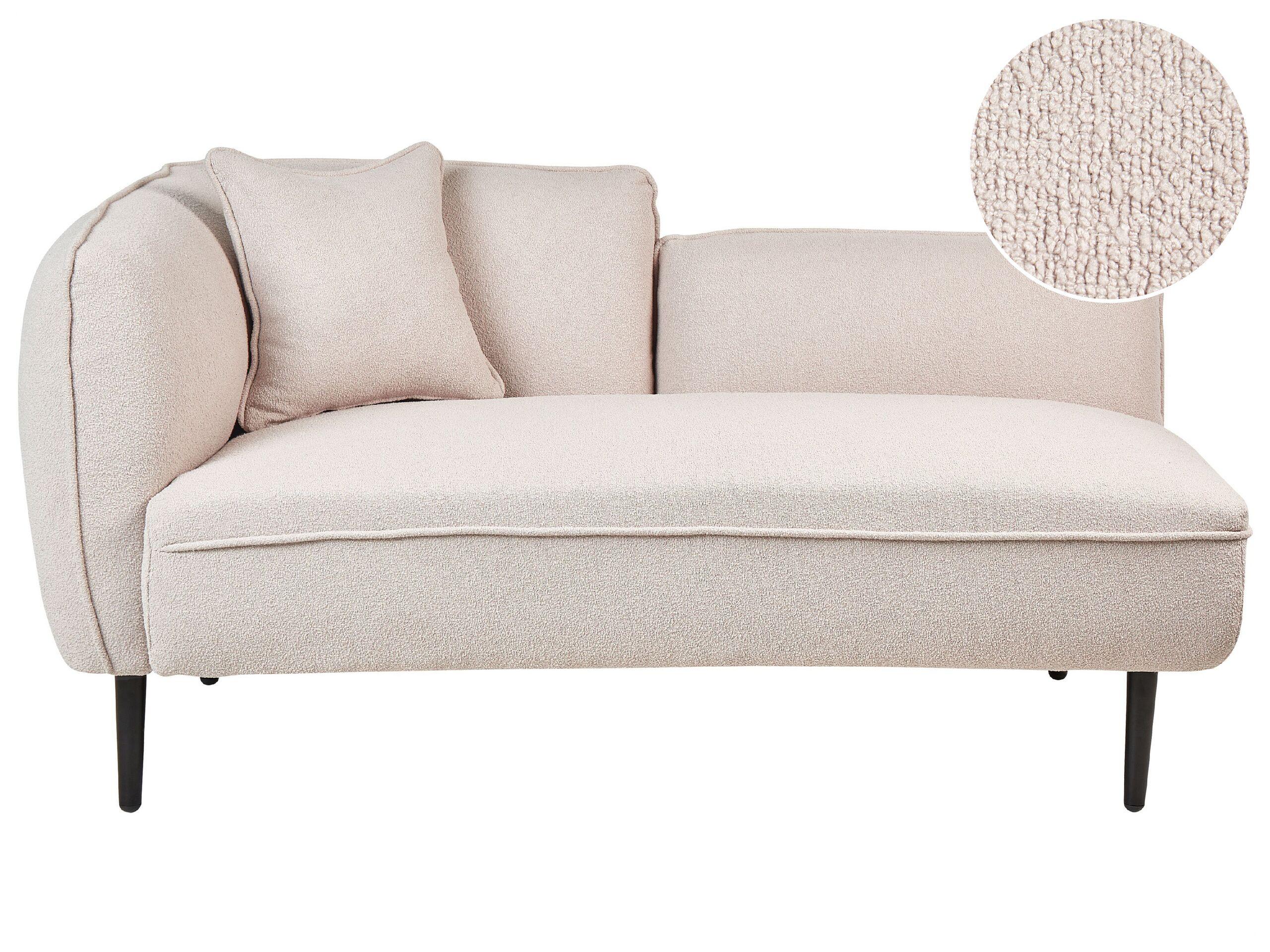 Beliani Chaise longue versione sinistra en Bouclé Moderno CHEVANNES  