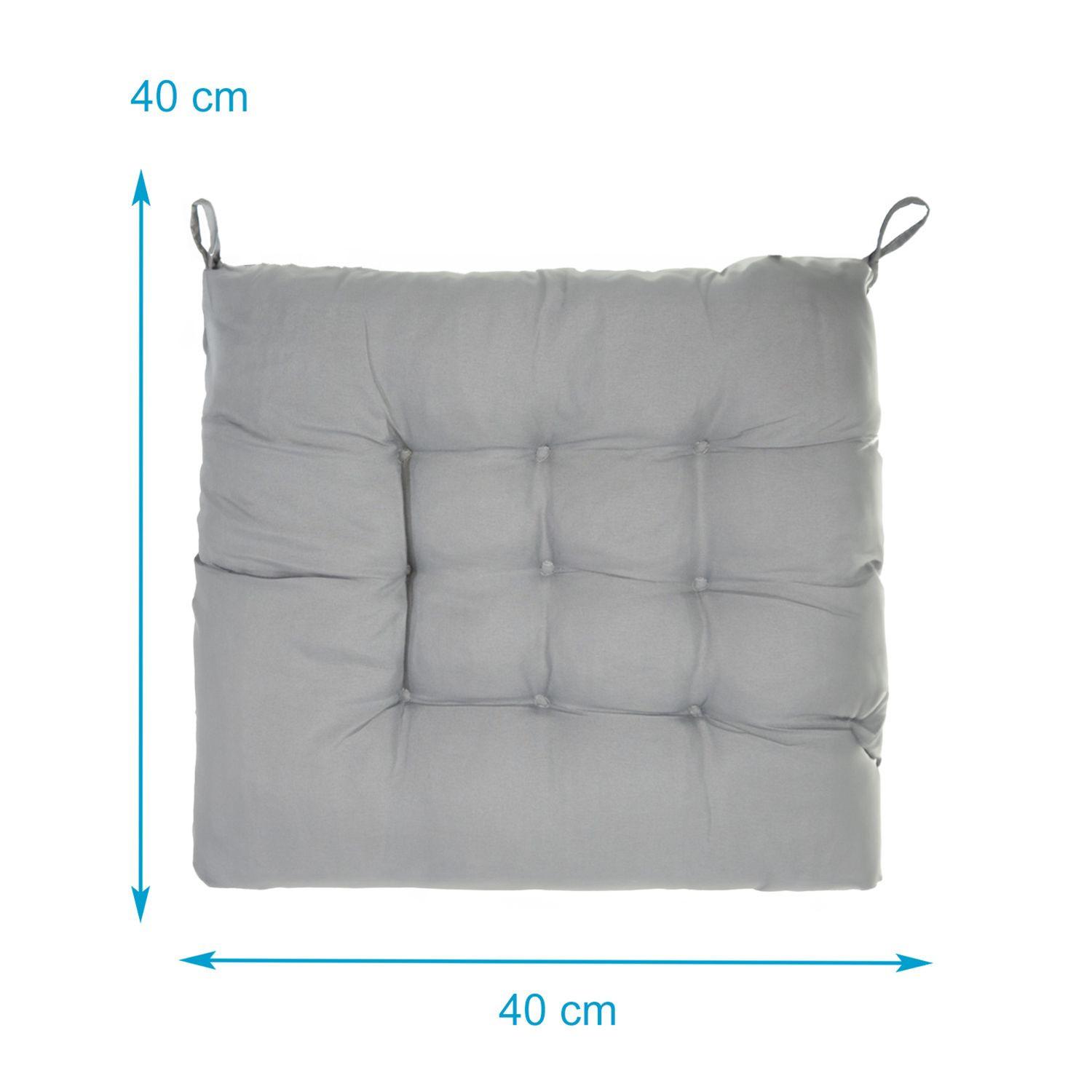 Intirilife Intirilife 4x Coussins de chaise à attacher  