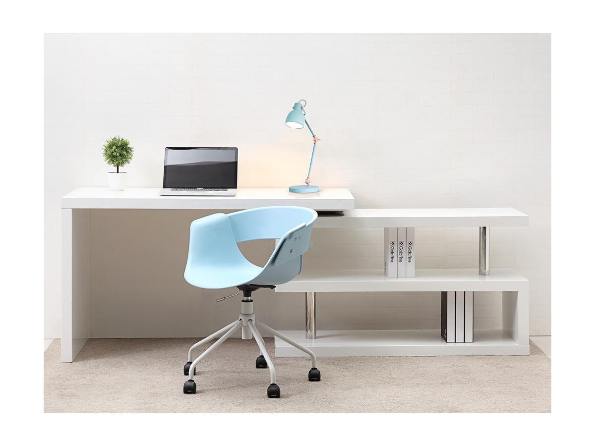 Vente-unique Bureau extensible NICEPHORE II MDF laqué Plateau pivotant 3°  