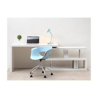 Vente-unique Scrivania allungabile con piano girevole in MDF laccato bianco NICEPHORE  