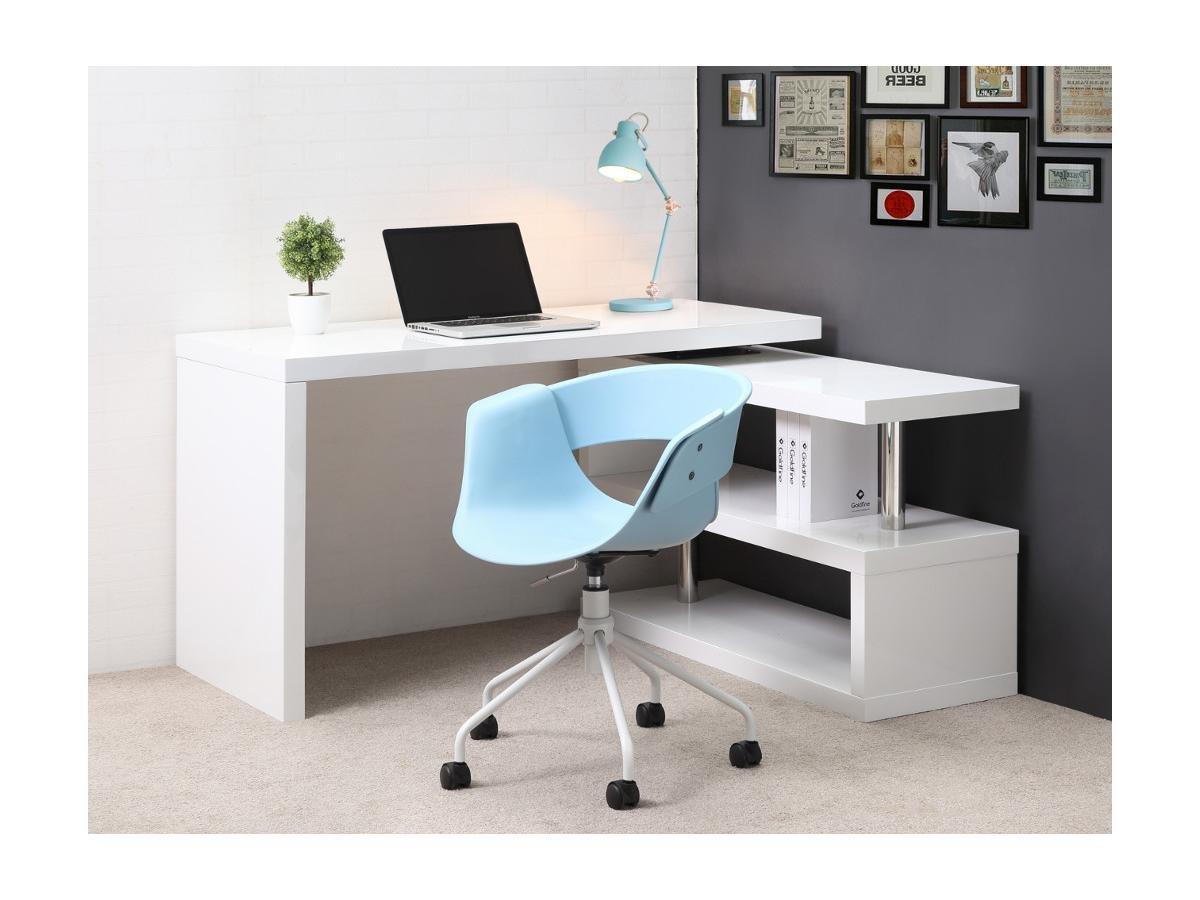 Vente-unique Bureau extensible NICEPHORE II MDF laqué Plateau pivotant 3°  