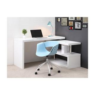 Vente-unique Scrivania allungabile con piano girevole in MDF laccato bianco NICEPHORE  