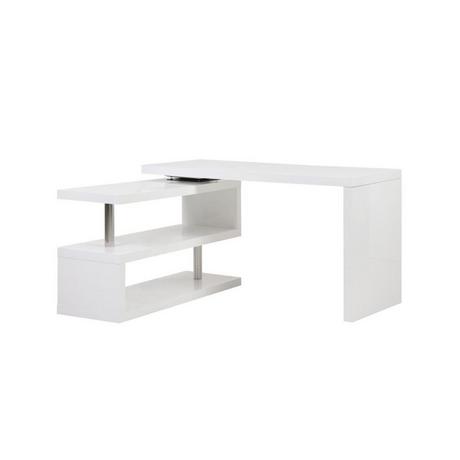 Vente-unique Bureau extensible NICEPHORE II MDF laqué Plateau pivotant 3°  