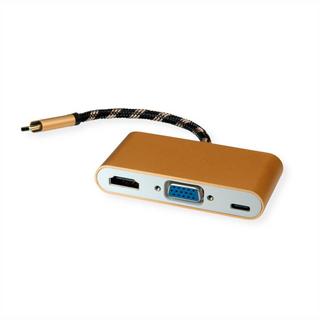 Roline  12.03.3155 Notebook-Dockingstation & Portreplikator USB 3.2 Gen 1 (3.1 Gen 1) Type-B Schwarz, Gold, Weiß 