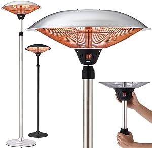 Image of Standheizstrahler | Wärmelampe | Terrassenheizstrahler | 2 Heizstufen Standheizstrahler | Wärmelampe | Terrassenheizstrahler | 2 Heizstufen