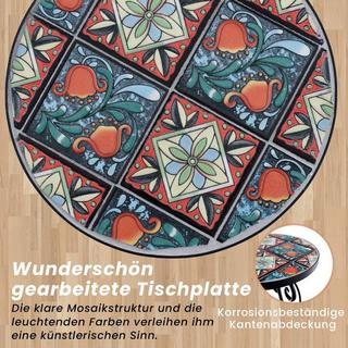 Northix Runder Mosaik-Beistelltisch  