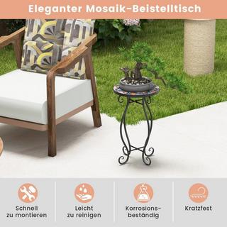 Northix Runder Mosaik-Beistelltisch  