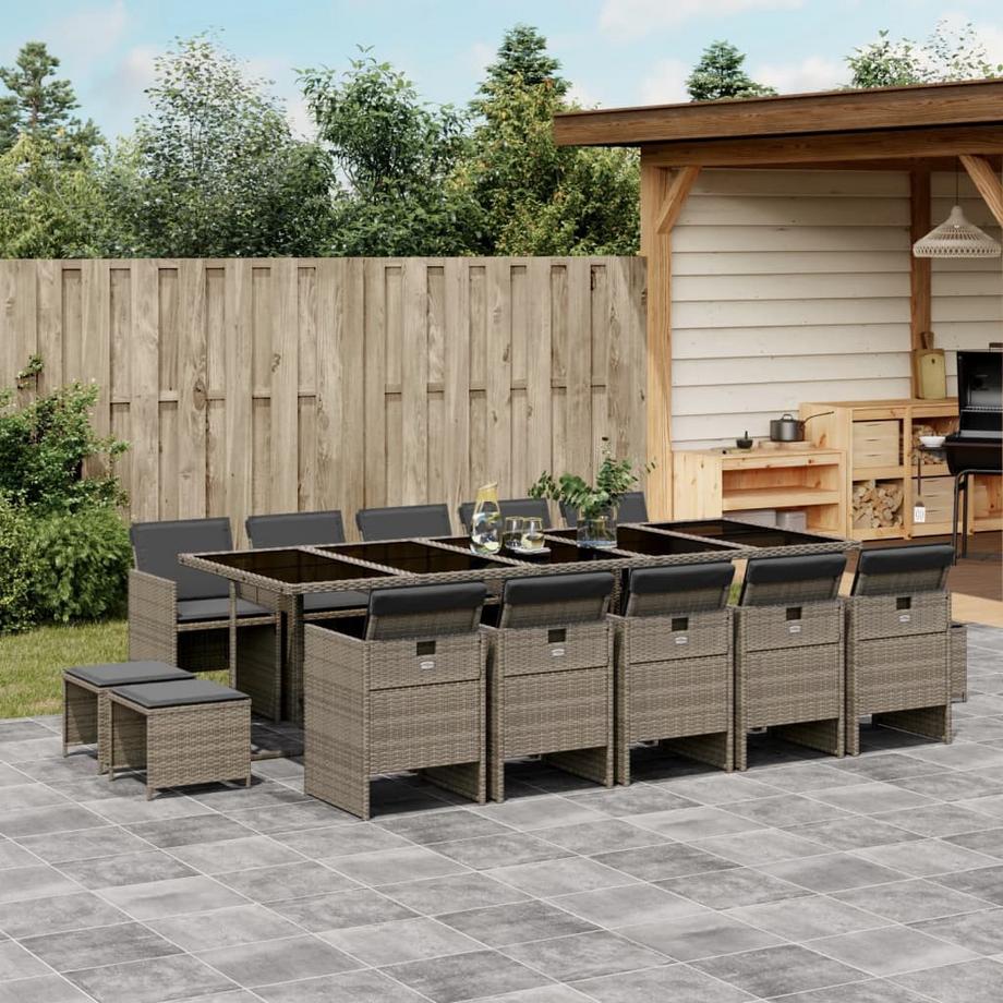 VidaXL set da pranzo da giardino Polirattan  