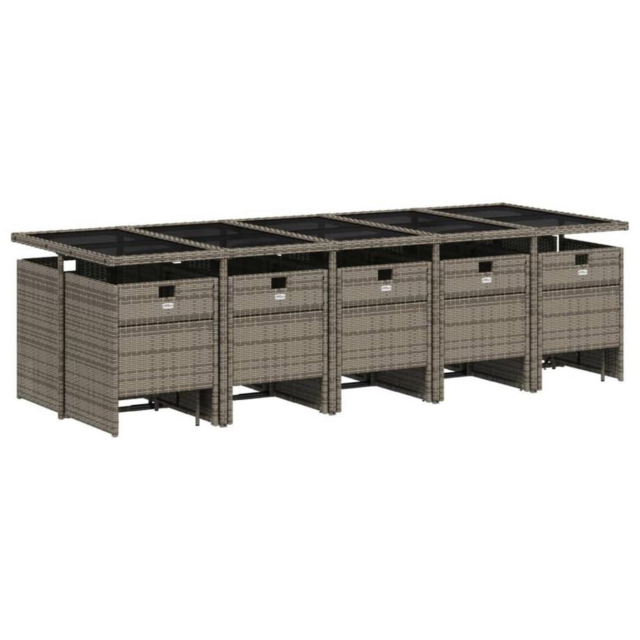 VidaXL set da pranzo da giardino Polirattan  