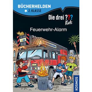 Die drei ??? Kids, Bücherhelden 2. Klasse, Feuerwehr-Alarm Blanck, Ulf; Pfeiffer, Boris; Gumpert, Steffen (Illustrationen) Copertina rigida 