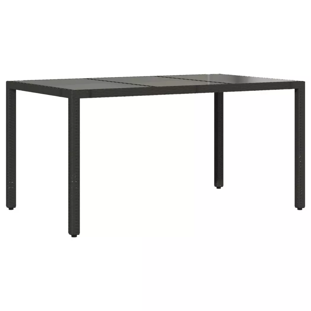 VidaXL - tavolo da giardino Polirattan, One Size, Nero