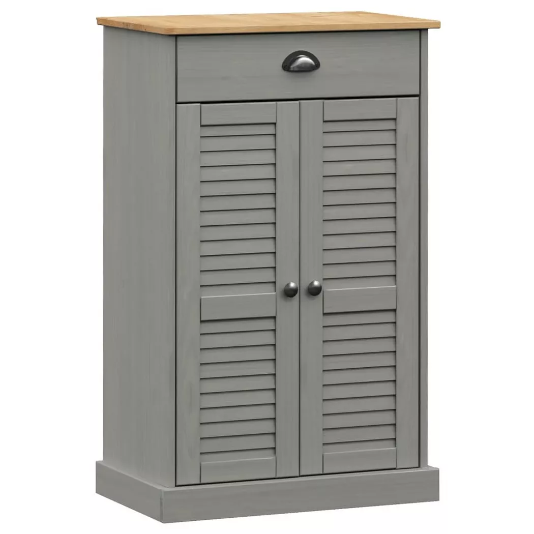 VidaXL - Armoire à chaussures bois, One Size, Gris