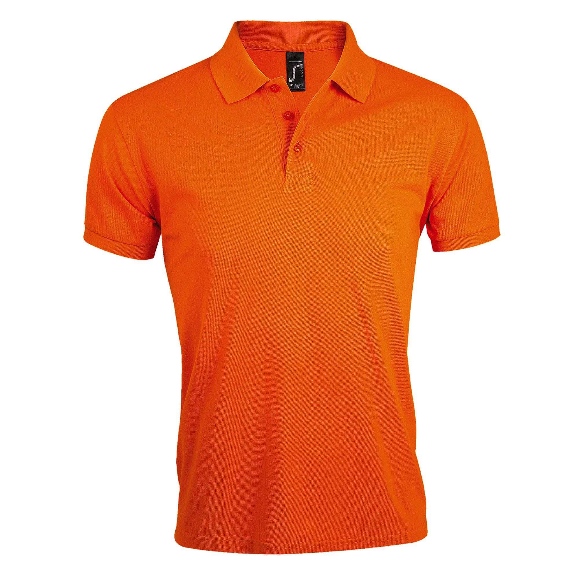 Image of Prime Pique Poloshirt, Kurzarm Herren Orange 5XL