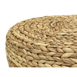 Vente-unique Pouf rond en rotin naturel clair MEVIZO  