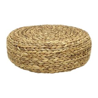 Vente-unique Pouf rond en rotin naturel clair MEVIZO  