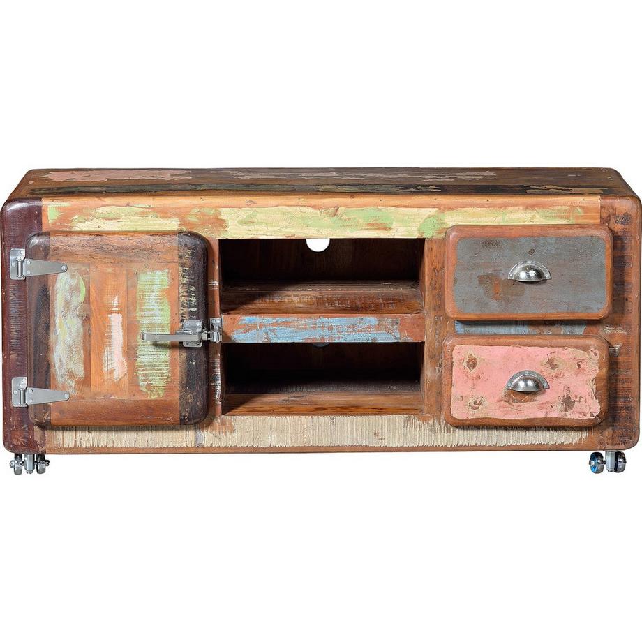 TV-Lowboard Fridge Holz recycelt multicolor 135x40