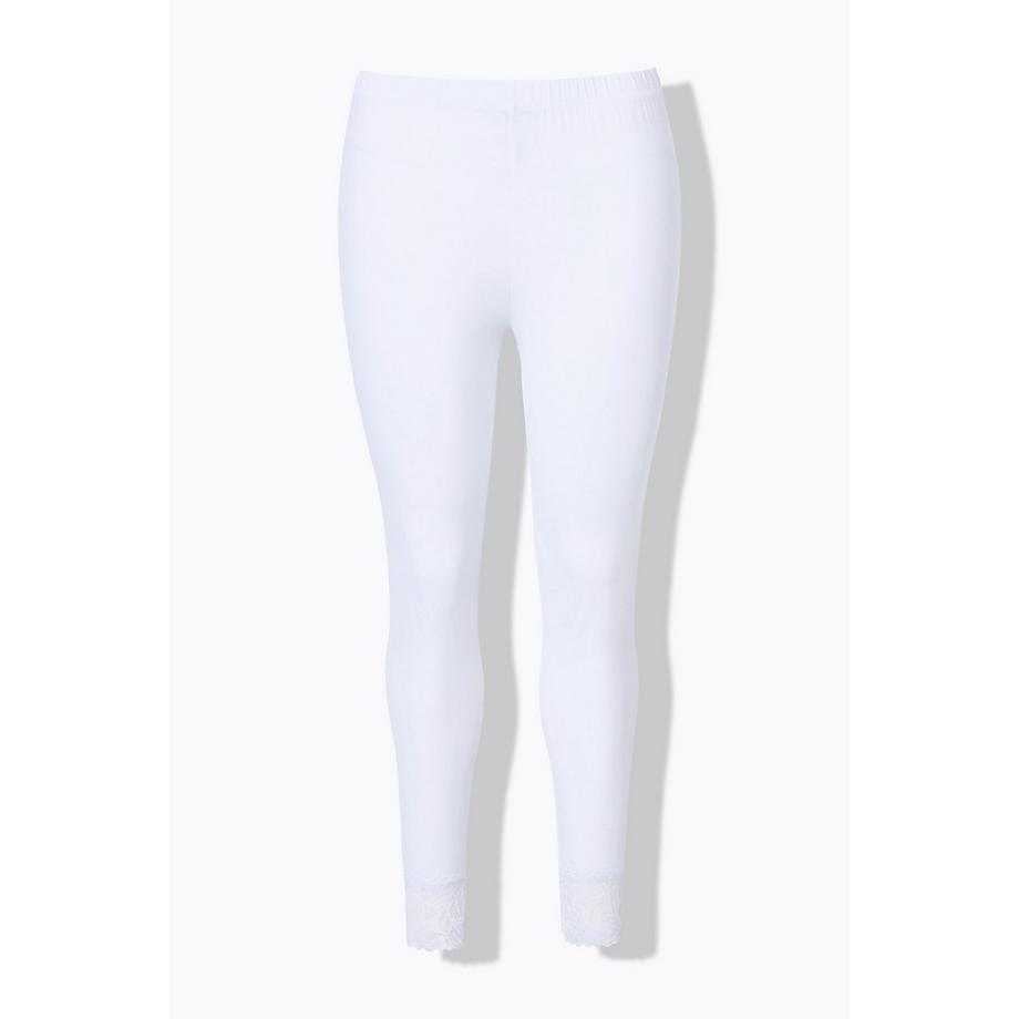 Ulla Popken Legging Bas de Jambe Dentelle  