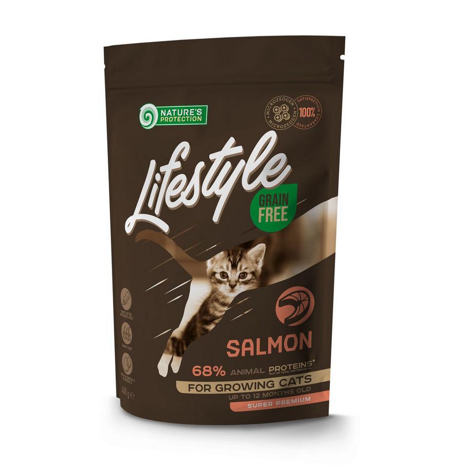 Nature's Protection Lifestyle  Grain Free pour chatons avec saumon 