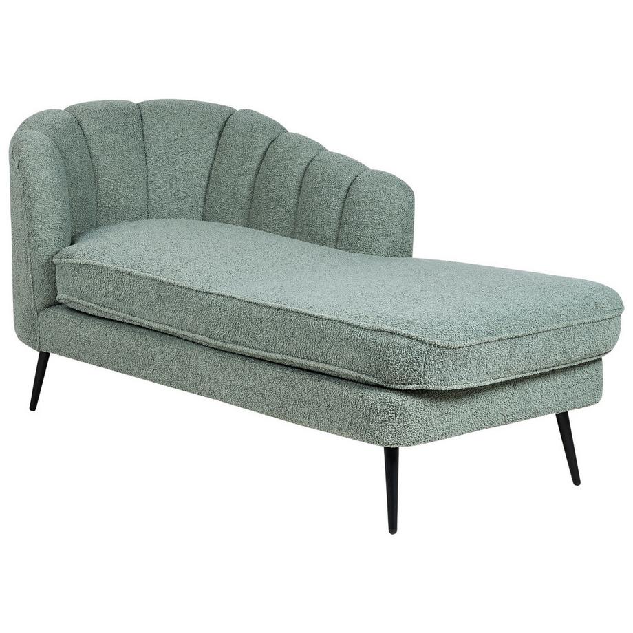 Beliani Chaise longue côté gauche en Bouclé Glamour ALLIER  