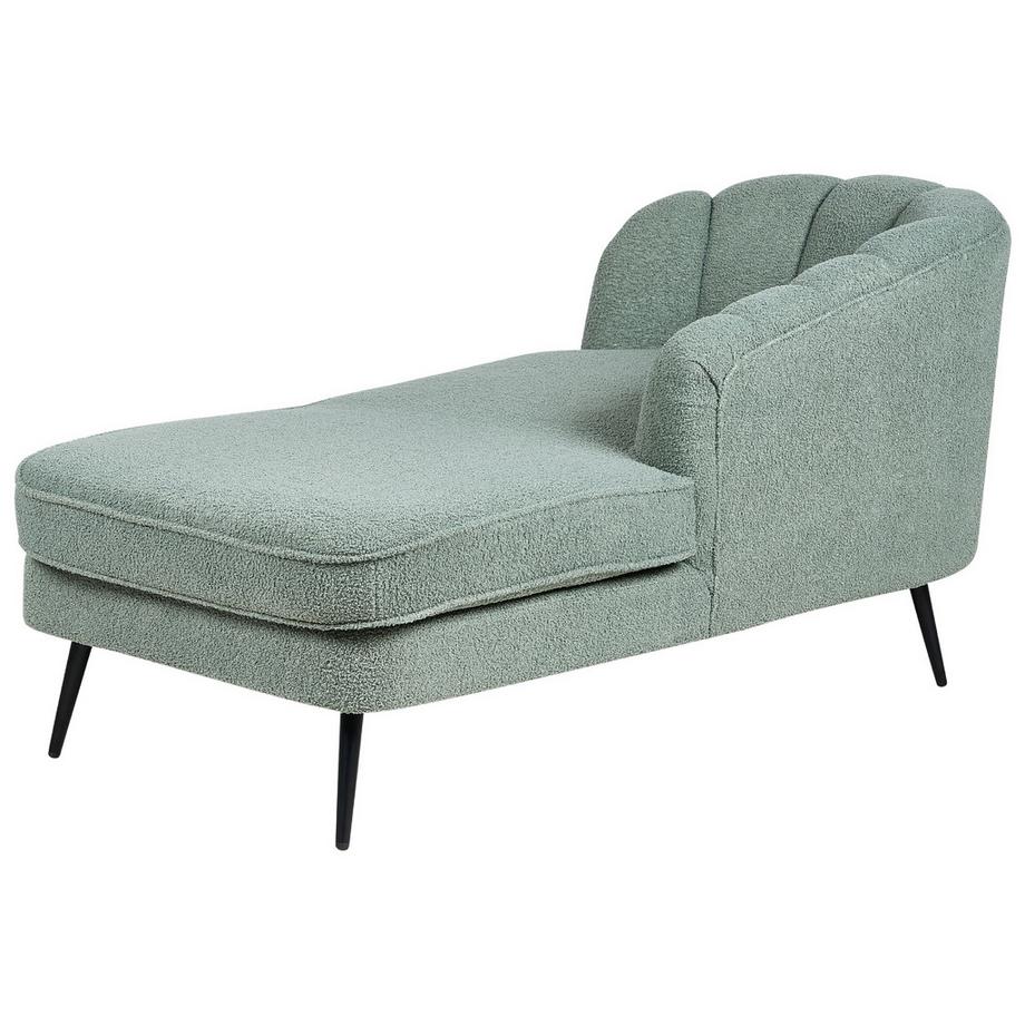 Beliani Chaise longue côté gauche en Bouclé Glamour ALLIER  