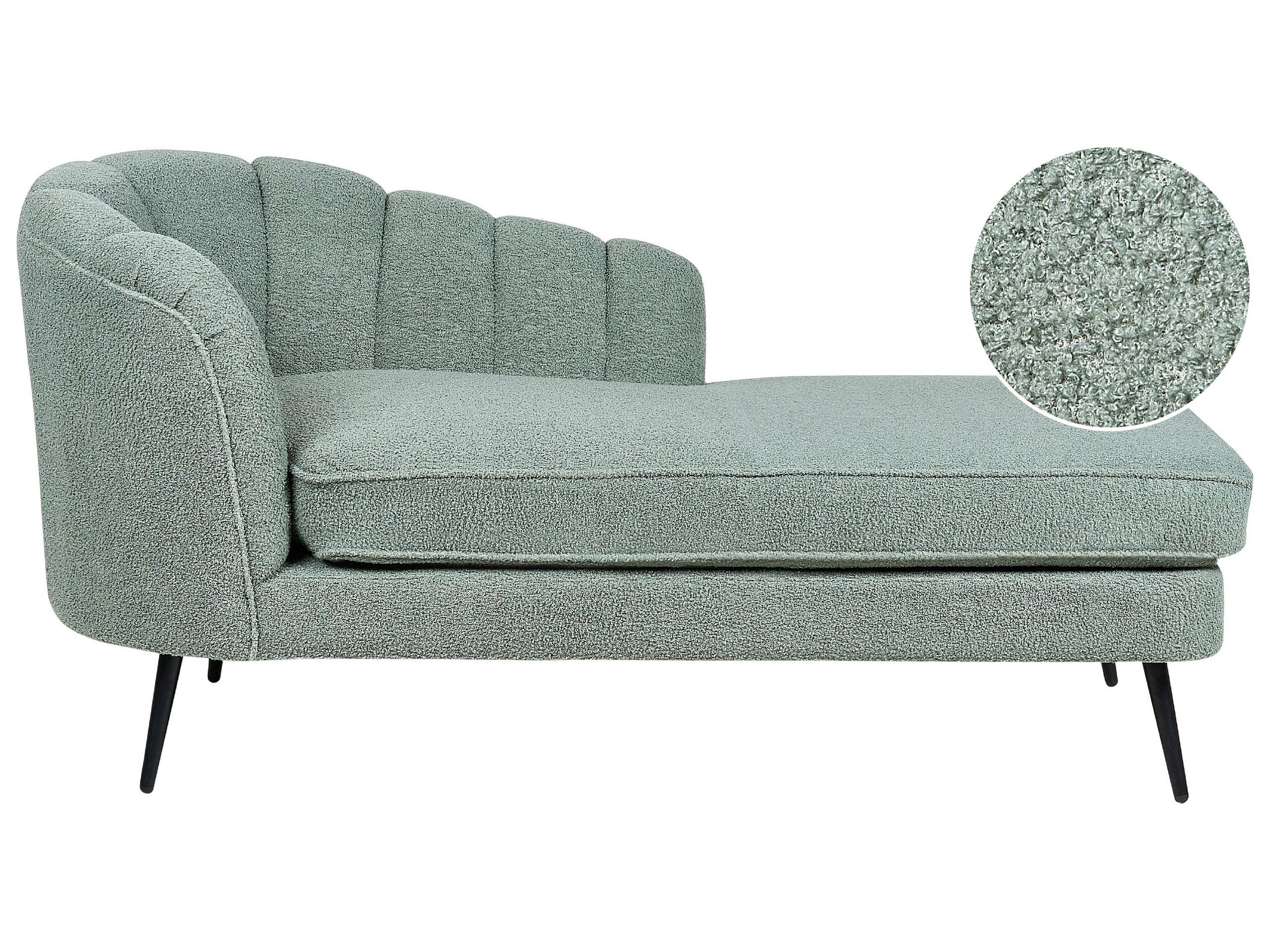 Beliani Chaise longue en Bouclé Glamour ALLIER  