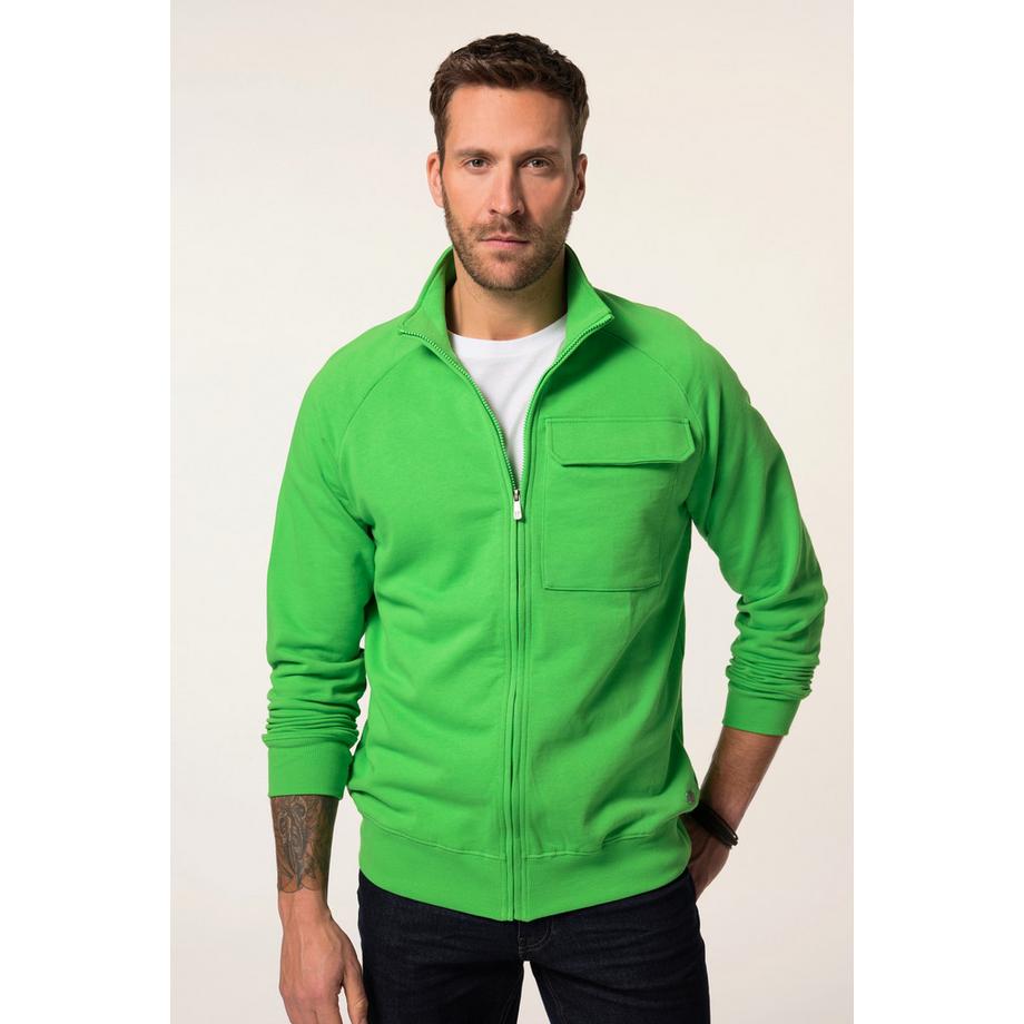 JP1880 Giacca in Felpa Texture a Nido d'Ape Collo Alto  