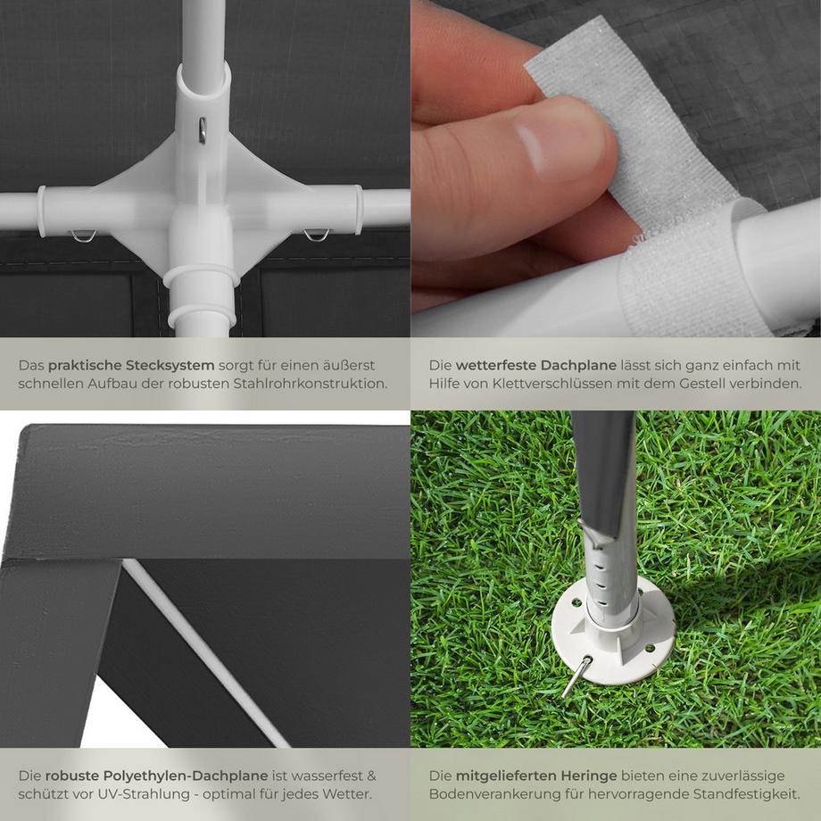 Tectake Pavillon FARAH 3 x 3 m  