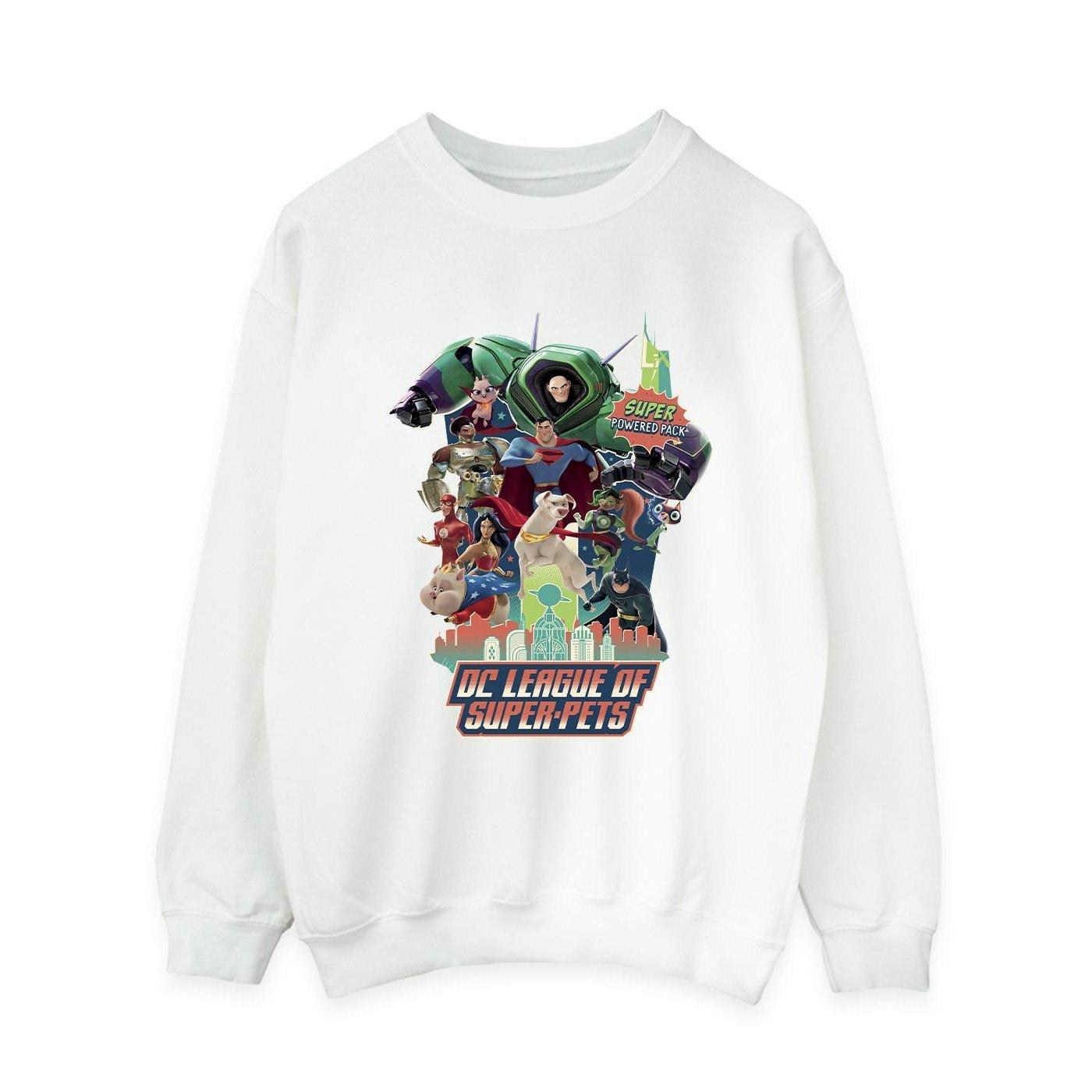 Image of Dc League Of Superpets Super Powered Pack Sweatshirt Damen Weiss XXL