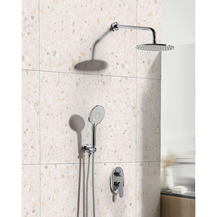 Beliani Set doccia da incasso con soffione a pioggia en Ottone Moderno TINGUIRIRICA  