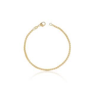 MUAU Schmuck  Bracelet palmier or jaune 750, 19cm, 2,5mm 