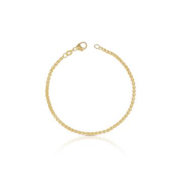 Bracelet Zopf Gelbgold 750, 19cm, 2.5mm