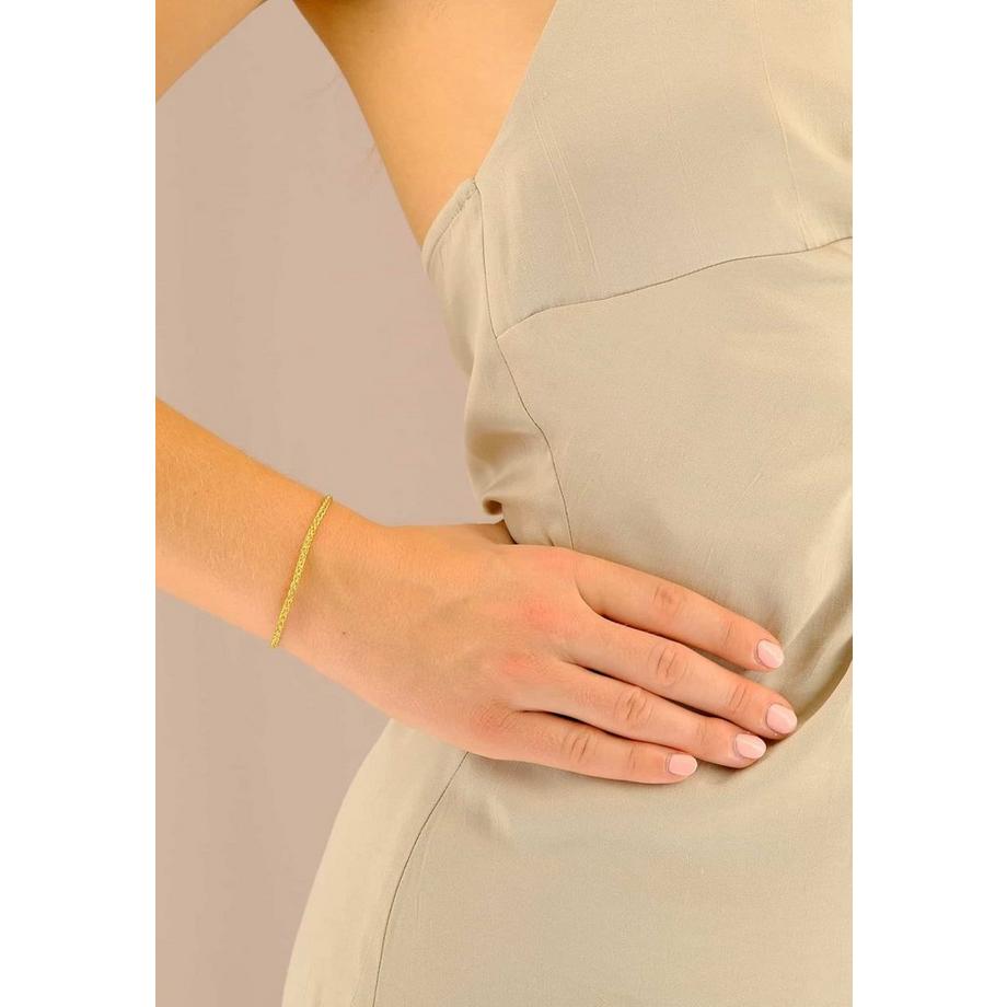 MUAU Schmuck  Bracelet Zopf Gelbgold 750, 19cm, 2.5mm 