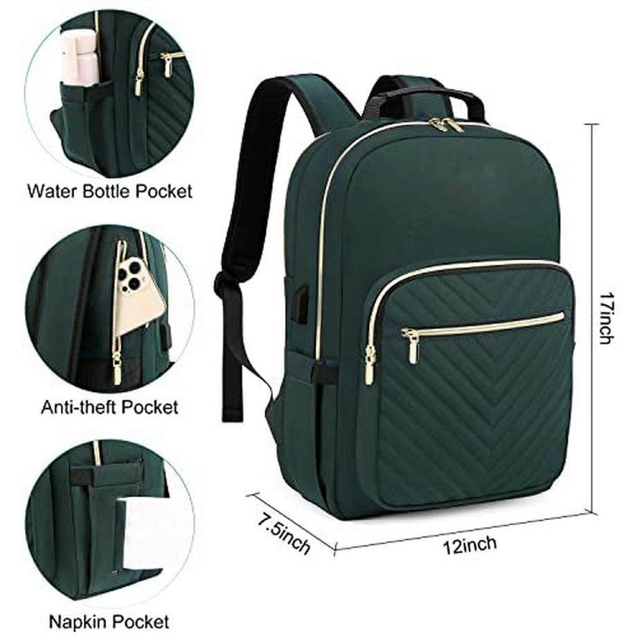 Only-bags.store Wasserdichter Laptop Rucksack mit USB Ladeanschluss  