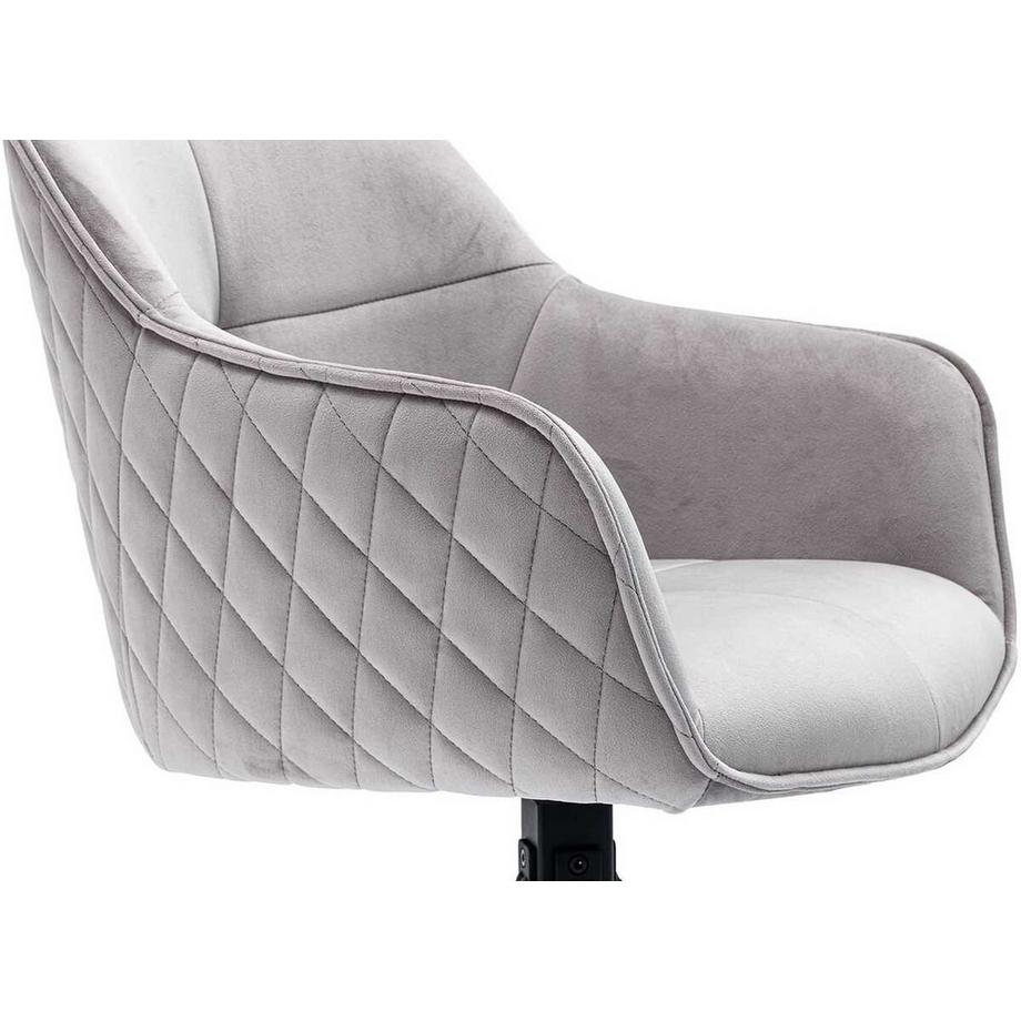 mutoni Sedia da pranzo con braccioli Zebnit grigio chiaro  