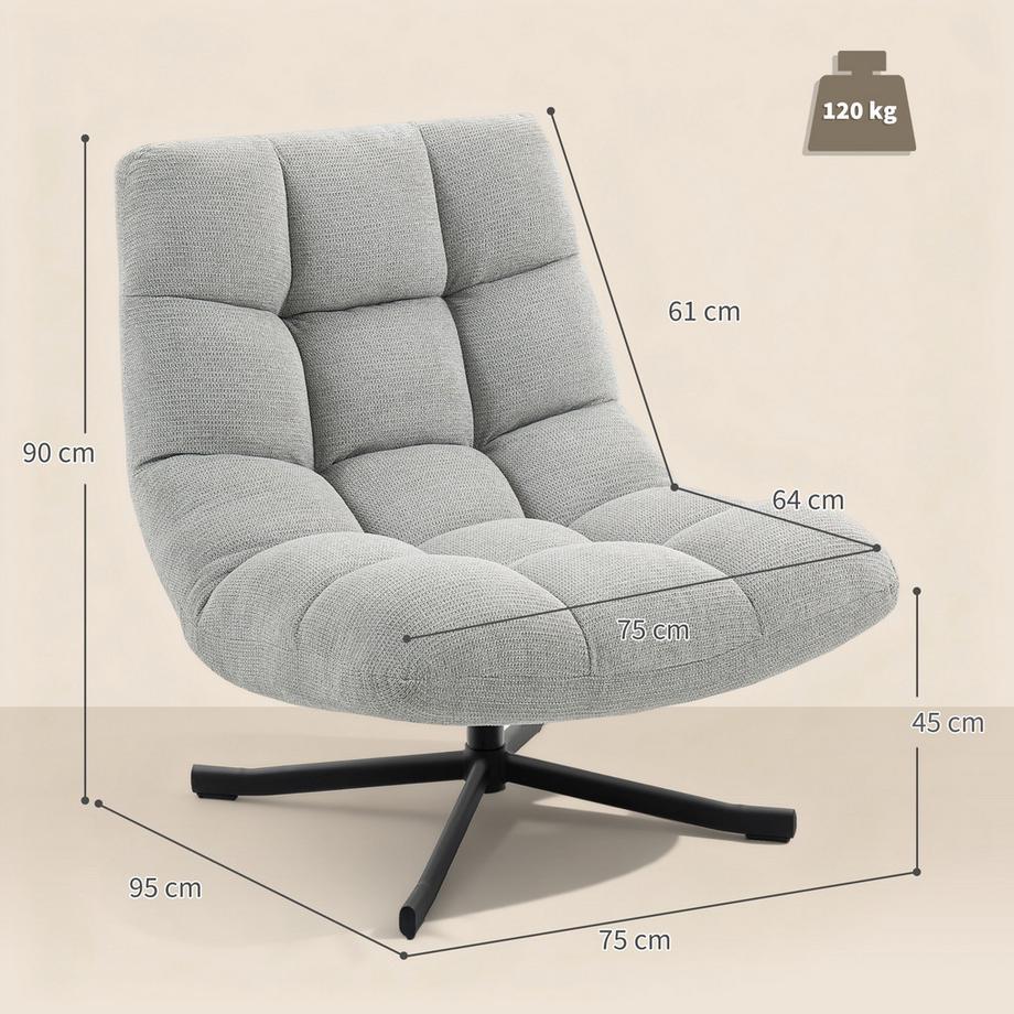 HOMCOM Fauteuil de salon  
