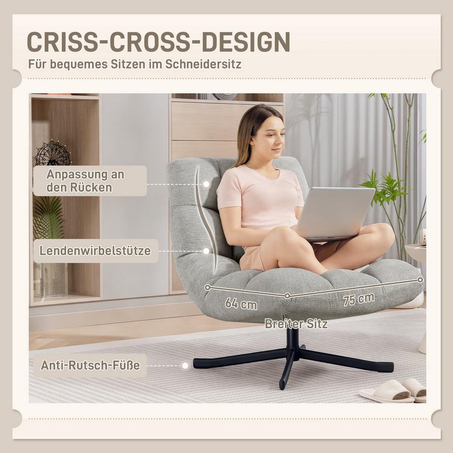 HOMCOM Fauteuil de salon  