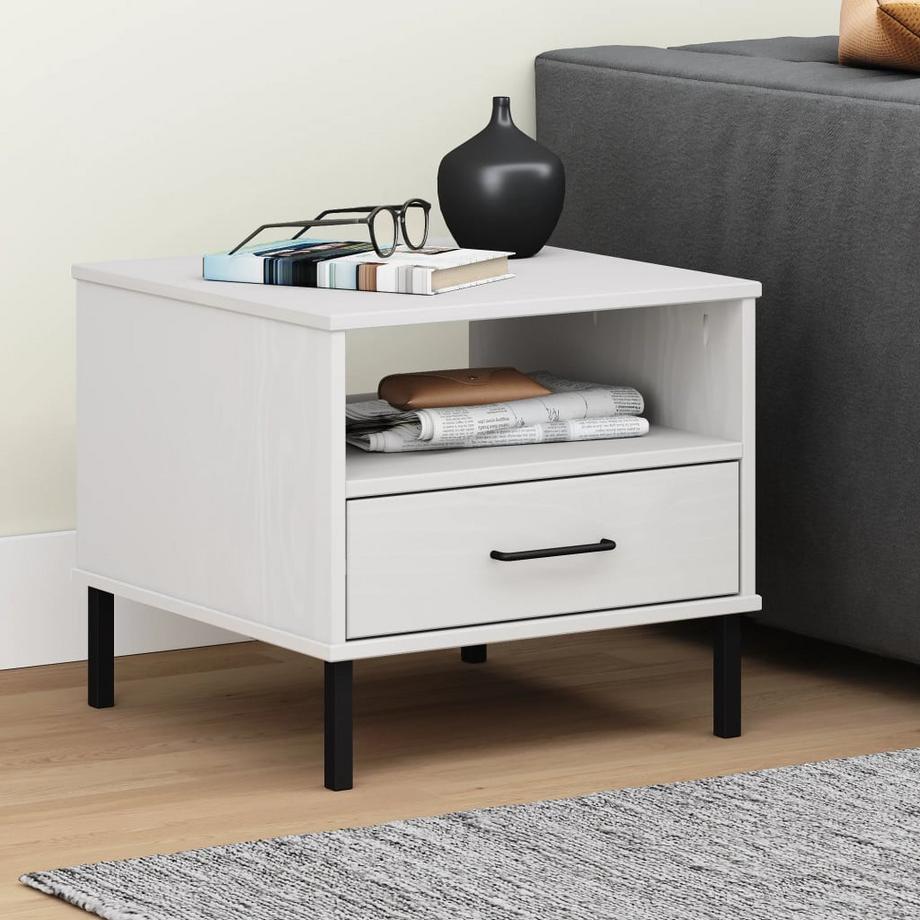 VidaXL Table de chevet bois de pin  