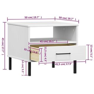 VidaXL comodino Legno di pino  