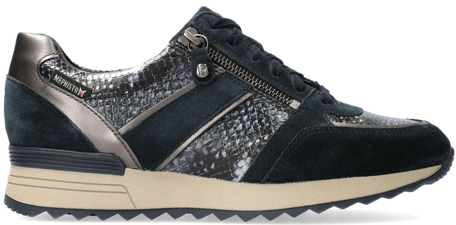 Image of Toscana - Leder Sneaker Damen Blau 37.5